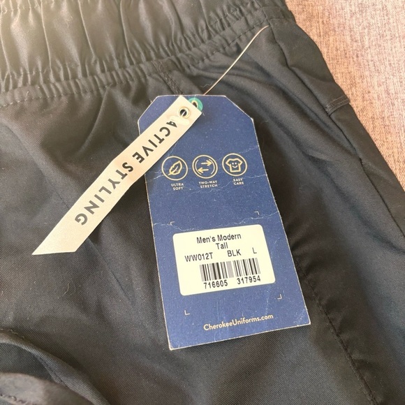 Cherokee Men Scrubs Pant Natural Rise Jogger with Zip Cargo Pocket WW012T - Picture 9 of 9